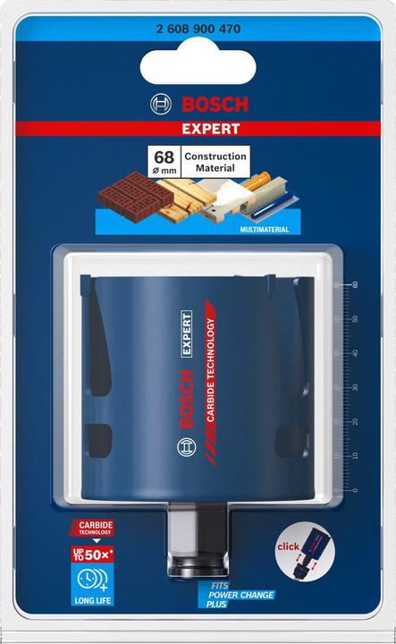 Produktbild Bosch Professional Zubehör EXPERT Construction Material Lochsäge, 68 x 60 mm (68 Millimeter)