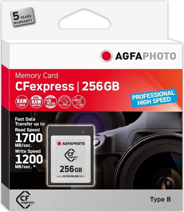Immagine prodotto AGFAPHOTO CFexpress (256 GB, CFexpress tipo B)