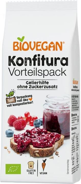 Biovegan Aide à la gélification Confitura sans sucres ajoutés Pack avantage Bio (100 g)