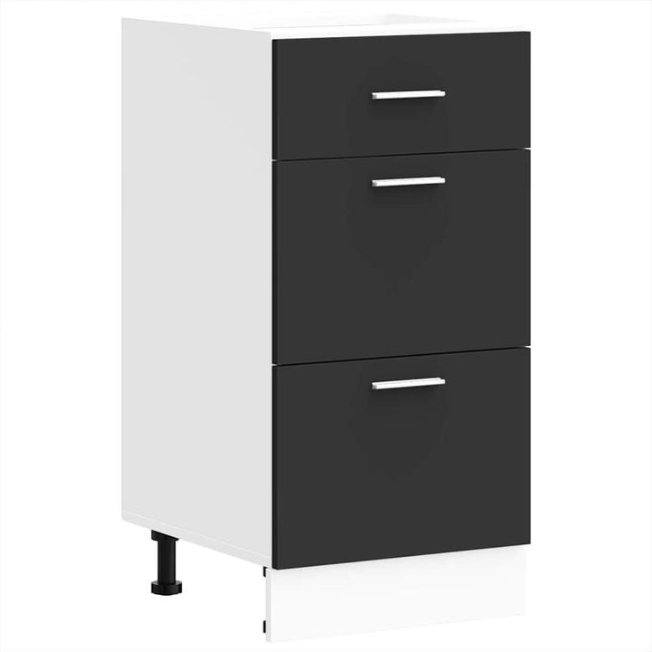 Actual product image VidaXL Unterschrank Schwarz 40x46x81,5 cm Holzwerkstoff Küchenschrank (40 x 46 x 81.5 cm)