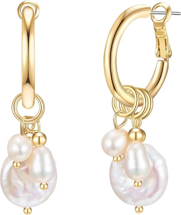 Lulu & Jane Damen Metall-Legierung Süsswasser-Zuchtperle gelbgold - 29401 (Metall-Legierung)