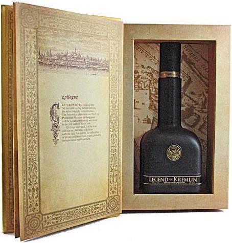 Actual product image Legend Of Kremlin Grand Premium Russian Vodka with Golden Book