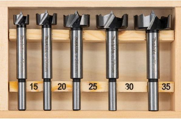 Image du produit Makita Kit de mèches forestières (15 millimètres, 25 millimètres, 30 millimètres, 35 millimètres, 20 mm)