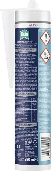 Produktbild Sista Bad Schimmel-Blocker Herstellerfarbe Weiss SBSBW 280 ml (Weiss, 280 ml)