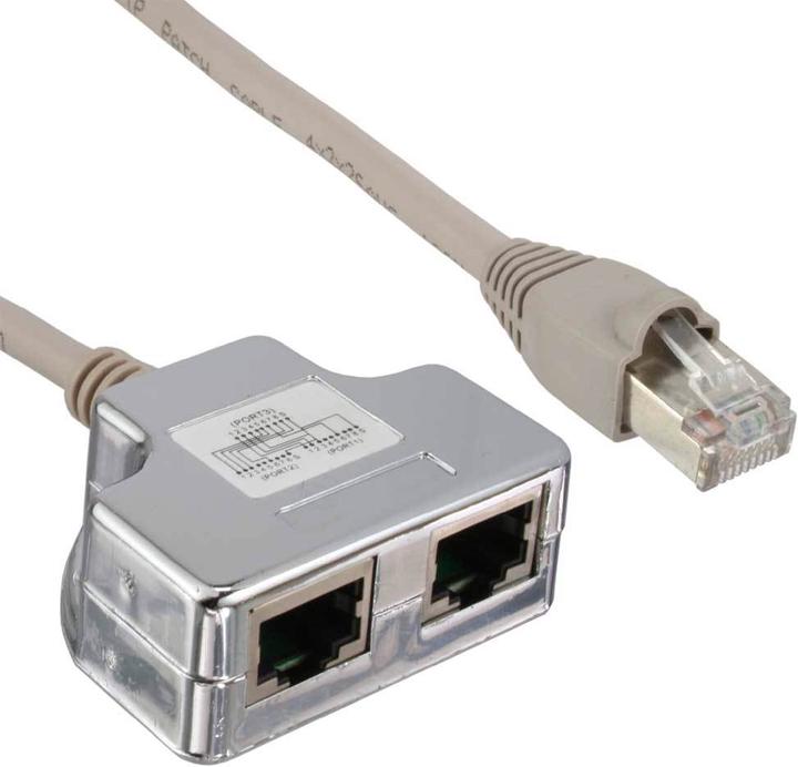 InLine Cat.5e / ISDN T-Adapter (Port-Doppler) RJ45 ST an 2x RJ45 BU
