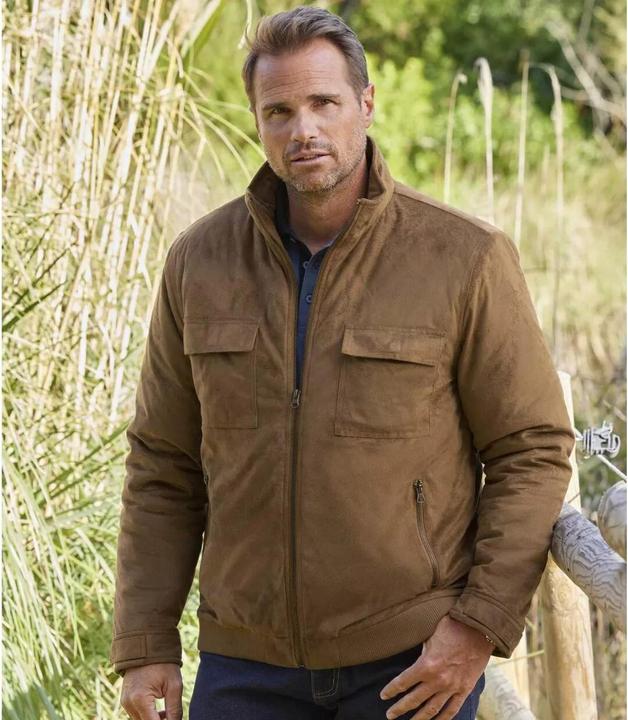 Produktbild Atlas For Men Camelfarbene Jacke in Wildlederoptik (L)