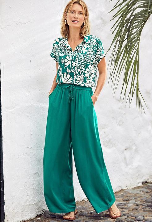 Actual product image Anne Weyburn Weite Hose aus Crepon (34)