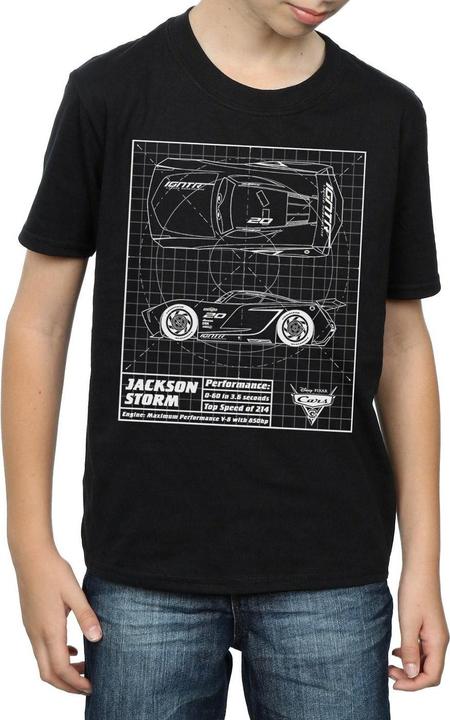 Immagine prodotto Disney Cars Jackson Storm Blueprint Maglietta Ragazzi (140, 146)