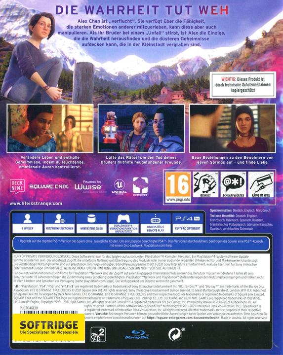 Actual product image Square Enix Life is Strange: True Colors (Free upgrade to PS5) (PS4, DE)