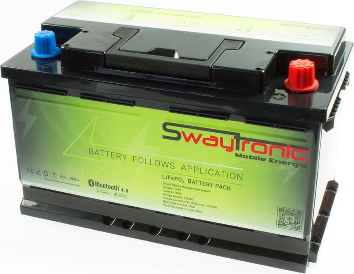 Image du produit Swaytronic Batterie d'accumulateurs LiFePO4 12.8V 95Ah (12.80 V, 95 Ah)