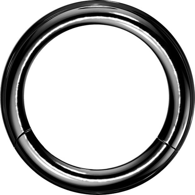 Produktbild Star Piercing Segmentring klappbar schwarz (ohne Messing, Chirurgenstahl 316L)