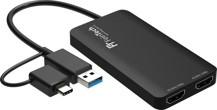 Produktbild FeinTech CX200 USB HDMI Adapter 2 Displays (USB-C, USB-A)