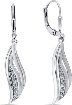 Brilio Silver - Fancy silver earrings with zircons EA274W