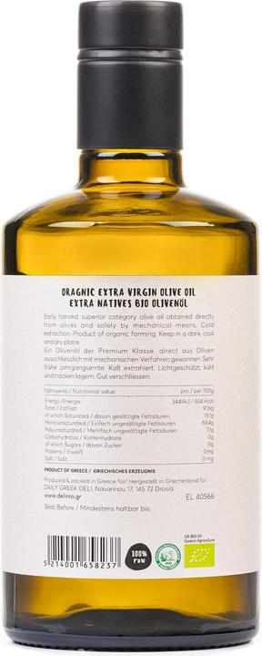 Produktbild Delinio Extra Natives Olivenöl Bio (500 ml)