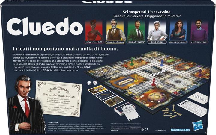 Immagine prodotto Hasbro Gaming Gioco da tavolo Cluedo, Cluedo ridisegnato per 2-6 giocatori, gioco investigativo, gioco per (Italiano)