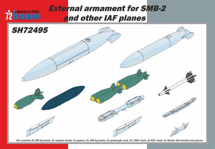 Immagine prodotto Special Hobby Armamento esterno per SMB-2 e altri aerei IAF 1/72