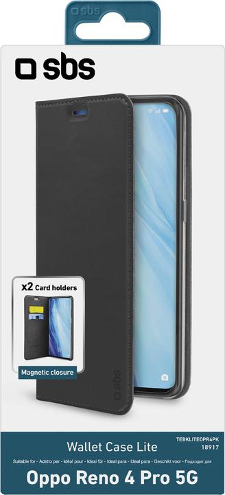 Produktbild SBS Book Wallet Lite Oppo Reno4 Pro 5G, schwarz (Oppo Reno 4 Pro)