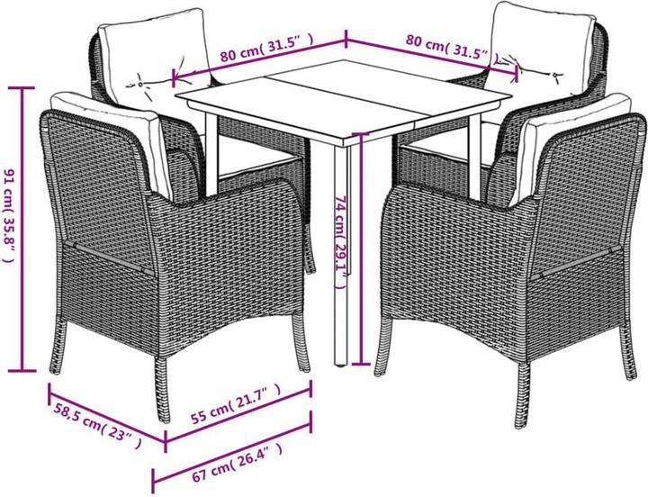 Produktbild VidaXL Parrnell (80 cm)
