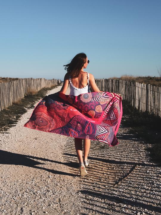 Immagine prodotto Lifeventure Asciugamano da trekking in SoftFibre riciclata, Mandala, gigante (150 x 90 cm)