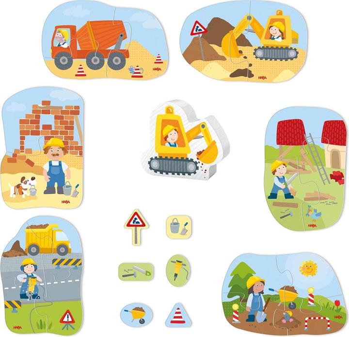 Produktbild Magni HABA 6 erste Puzzles Baustelle (6 Teile)