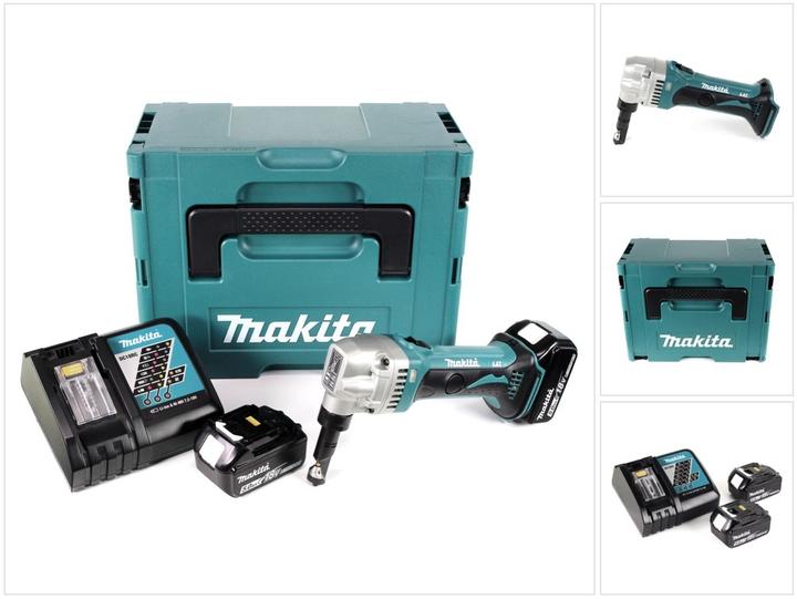 Makita 18V Battery Nibbler DJN161RTJ 1.6mm with 2x Battery 5.0Ah