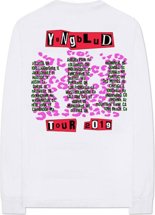Produktbild Yungblud Erwachsene Tour Rücken & Ärmel Druck Baumwolle Langarm TShirt (L)