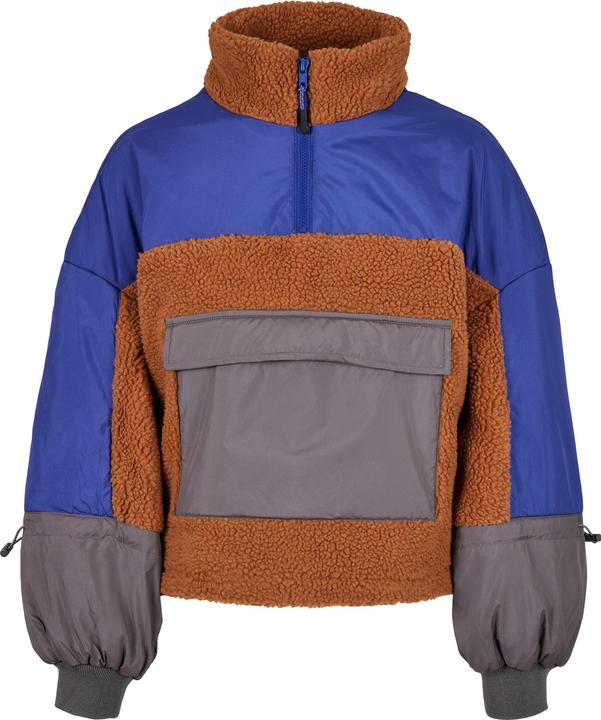 Actual product image Urban Classics Ladies Sherpa 3-Tone Pull Over Jacket (XS)