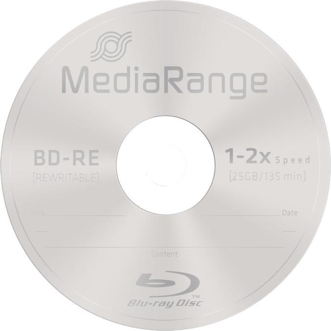 Actual product image MediaRange BD-RE 2x Single Layer 25GB 10 P. (10 x)