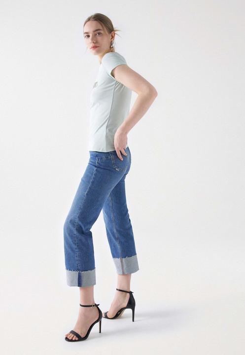 Actual product image Salsa Jeans T-shirt Beads Detail Branding T-shirt (XS)