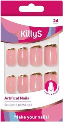 Produktbild KillyS Künstliche Nägel Quadratisch Golden Way 24 Stück