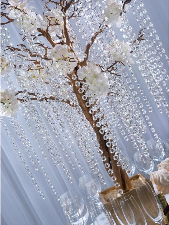 Image du produit Partydeco Crystal garland, colourless, 1m (1 pkt / 1 pc.)