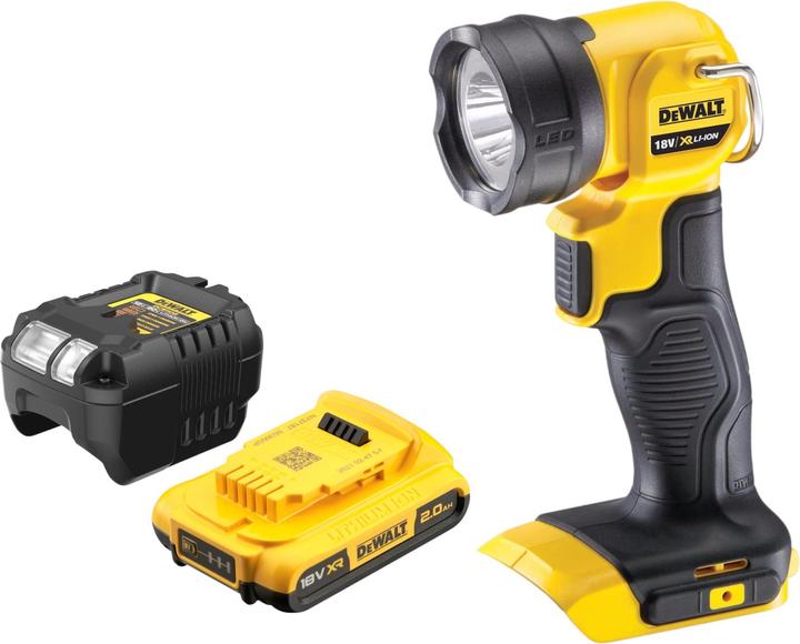 Produktbild DeWalt DCL 040 D1 Akku Lampe 18 V 110 Lumen + 1x Akku 2,0 Ah + Ladegerät (110 lm)