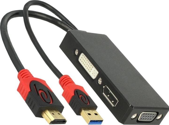 Produktbild Delock Adapter HDMI Stecker (DP, DVI, VGA, 16 cm)