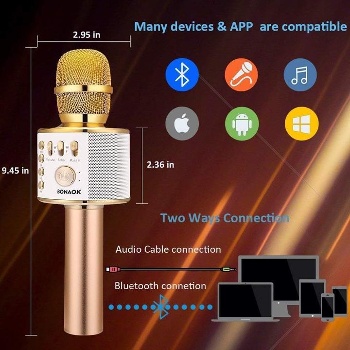 Produktbild Bonaok Kabelloses Bluetooth Karaoke Mikrofon