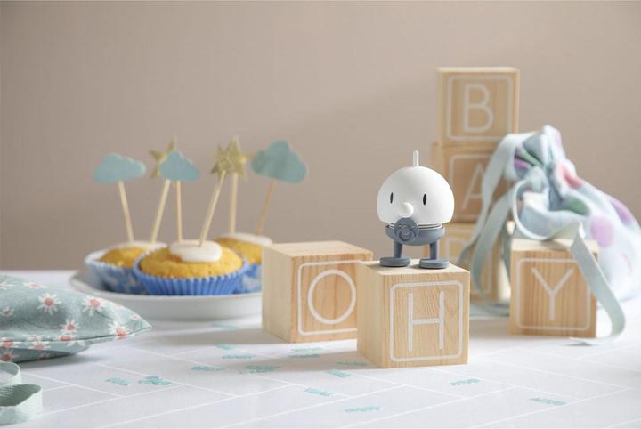 Actual product image Hoptimist Baby Bumble S 7.5 cm stand-up display, blue/white (9.5 x 7.5 x 7.5 cm)