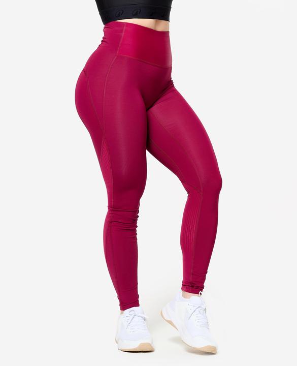 Produktbild Domyos Leggings Damen hoher Taillenbund - rot (W26/L30)