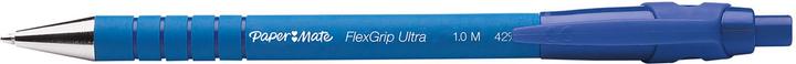 Produktbild Paper Mate Flexgrip Ultra Clip-on-Einziehkugelschreiber Medium 12 Stücke (Blau, Grau, 12 x)
