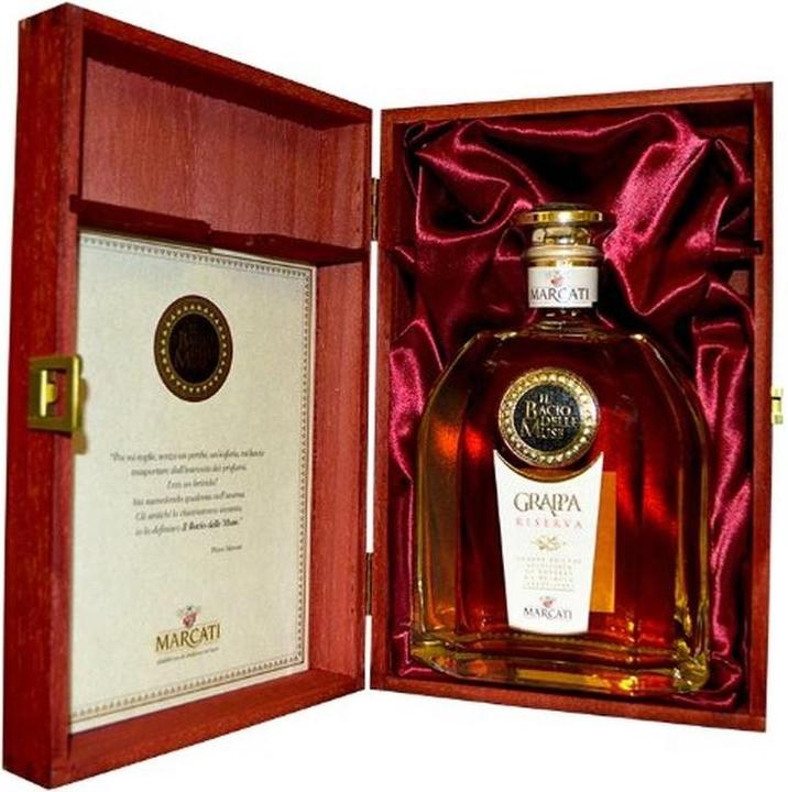 Produktbild Marcati Grappa di Amarone Barrique "il bacio delle muse" in Holzkiste (1 x 70 cl)
