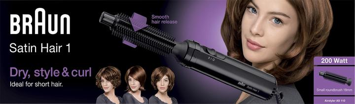 Image du produit Braun Brosse à air chaud Satin Hair 1 AS 110 Hot air brush Lilas