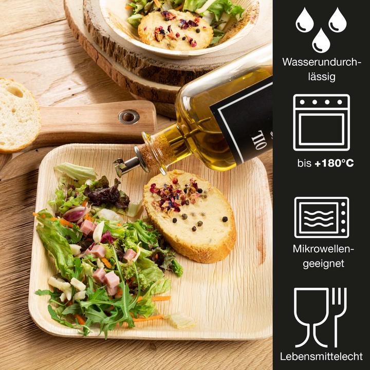 Produktbild Moritz & Moritz 25tlg. Palmblatt Geschirr Eckig 20x20cm (25 x)