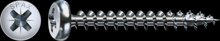 Productafbeelding Spax Schroef R 88093 Ruko w.punt/kruis uitsparing-PZ 4 x 15/12-Z Staal verzinkt WIROX (1000 Schroeven per stuk)