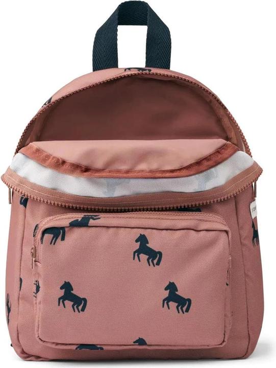 Actual product image Liewood Kids Backpack Allan Medium Horses / Dark Rosetta