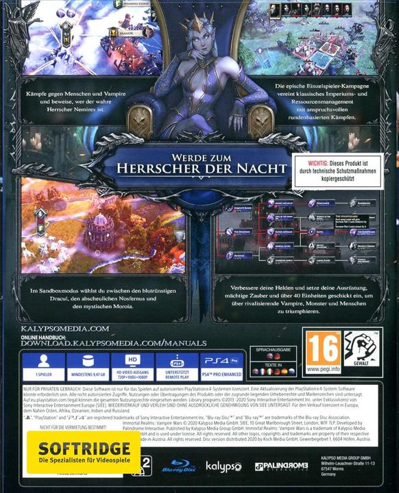 Immagine prodotto GIOCO Immortal Realms Vampire Wars PlayStation 4 Standard (PS4, DE)