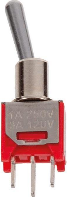 Image du produit Velleman Vertical Subminiature Toggle Switch (Pcb No Thd) 1P On-(On)