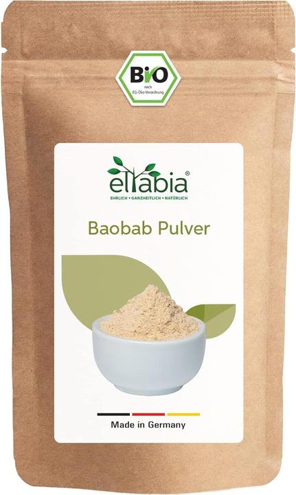 Produktbild Eltabia Bio Baobab-Pulver | Affenbrotbaum gemahlen | Apothekerbaum in Rohkost Qualität (Pulver, 100 g)