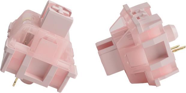 Actual product image Akko CS Sakura Switches, mechanical, 3-pin, linear, MX stem, 39g - 45 pieces