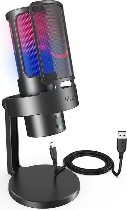 Immagine prodotto Fifine A8PLUS USB Microphone for Recording and Streaming on PC and Mac, with 3 RGB Modes