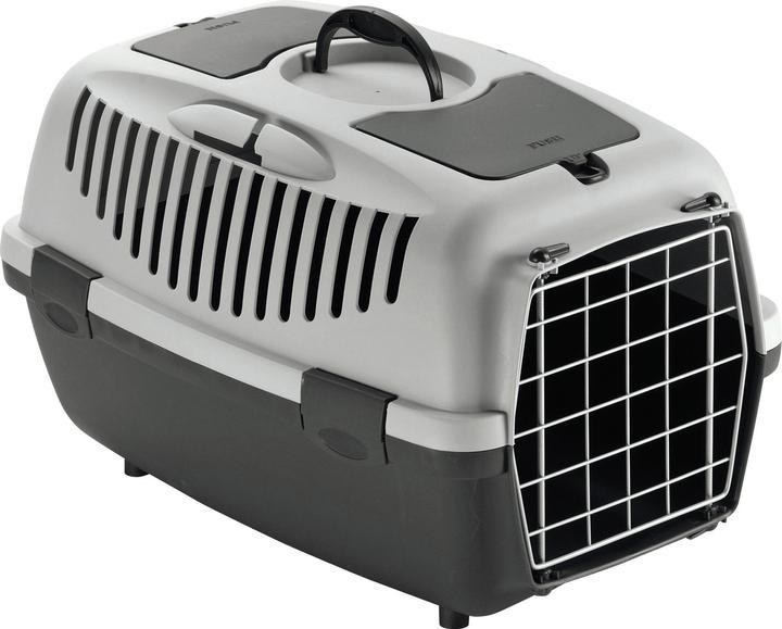 Produktbild Zolux RECORD GULLIVER 2 transport box with metal grille blue / brown (Katze, Abschliessbar)