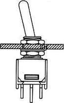 Actual product image Daily Well Toggle switch - Subminiature - Vertical Spdt On-Off-On