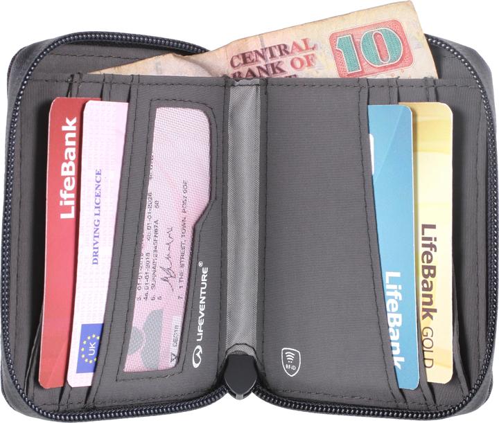 Actual product image Lifeventure RFID Bi-Fold Wallet, Recycled, Grey